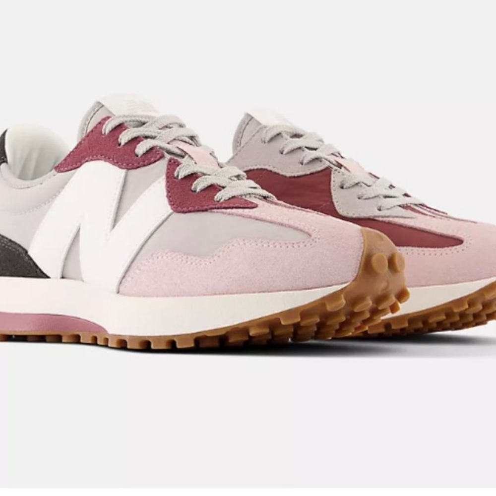 New Balance 327 Casual Sneakers Shoes stone pink raincloud women size 7.5